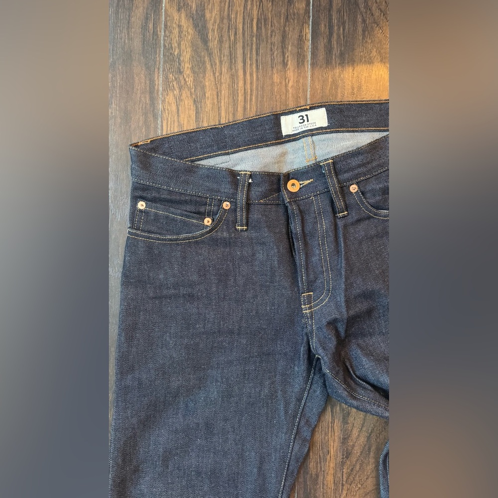 Tellason Stock Slim Tapered Denim, Size 31”